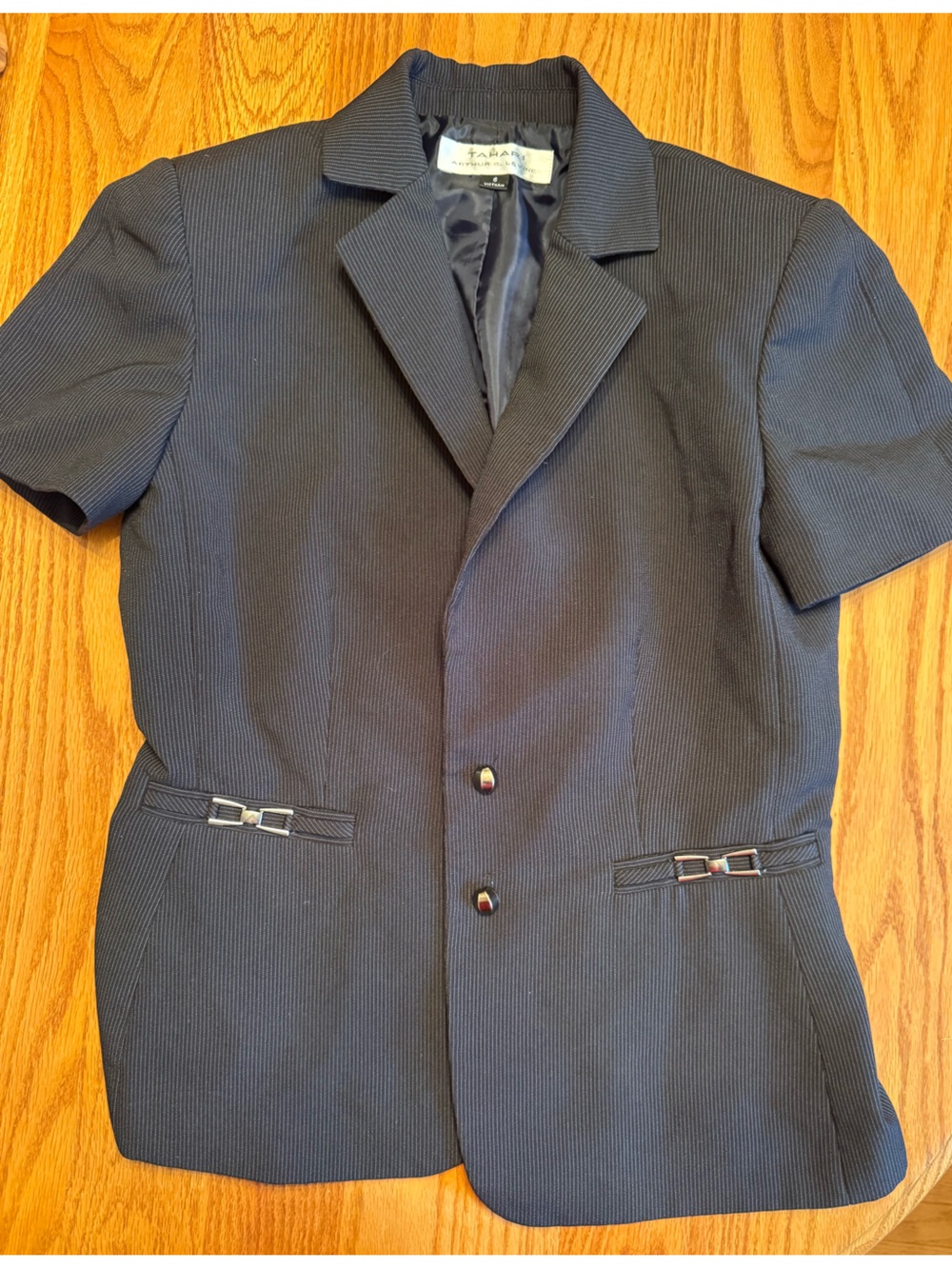 Women's Tailored Black Short-Sleeve Blazer